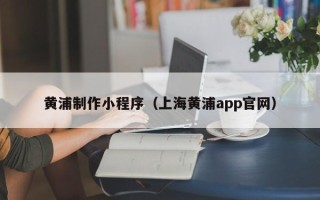 海东黄浦制作小程序（上海黄浦app官网）